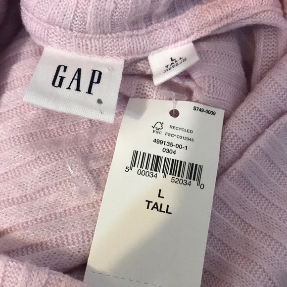 Gap Funnel Neck Ribbed Pullover Sweater Sz LT NEW - Picture 7 of 7